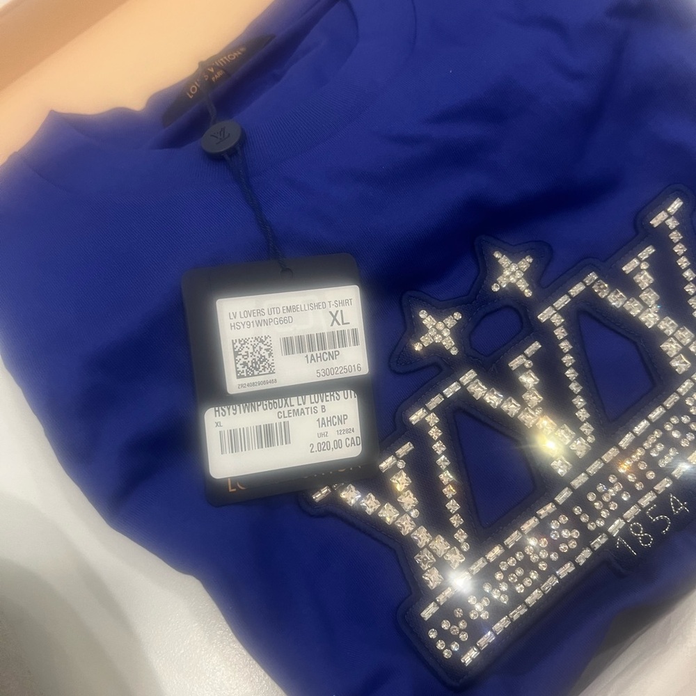 Louis Vuitton Blue Short Sleeve Tee